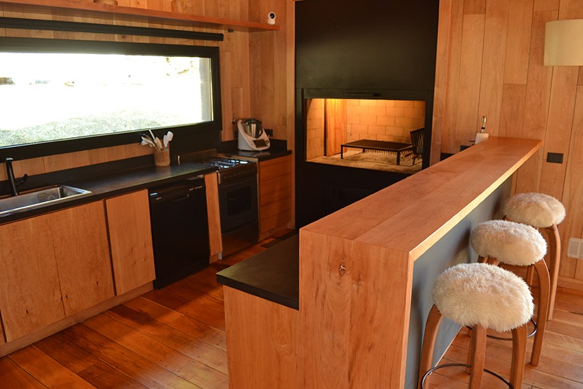 Cocina con parrilla integrada